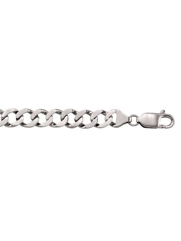 10, 14, 18 Karat White Gold Open Link 8.0 mm Bracelet