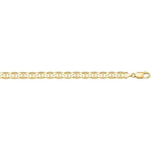 10K, 14K Yellow Gold Flat Anchor 2.2 mm Italian Anklet