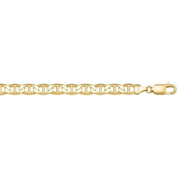 10K, 14K Yellow Gold Flat Anchor 3.0 mm Italian Anklet
