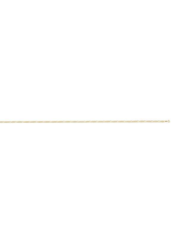 10K, 14K, 18K Yellow Gold Figaro Link 1.2 mm Italian Chain
