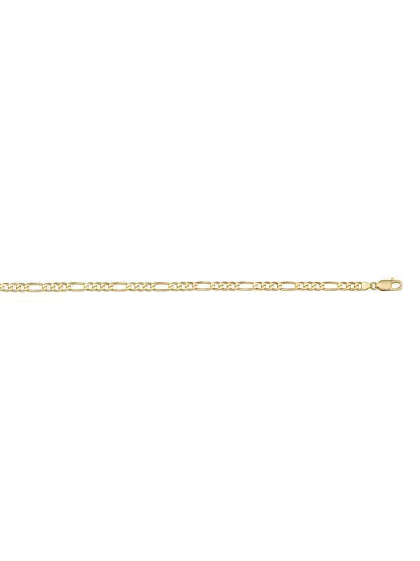 10K, 14K, 18K Yellow Gold Figaro Link 3.1 mm Italian Chain