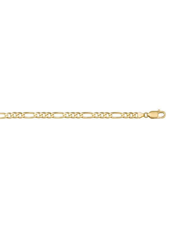 10K, 14K, 18K Yellow Gold Figaro Link 5.1 mm Italian Chain