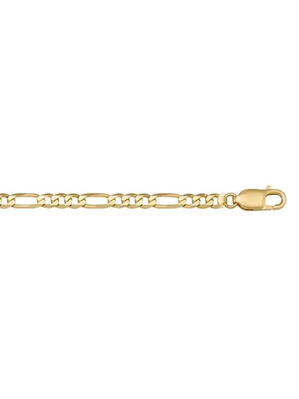 10K, 14K, 18K Yellow Gold Figaro Link 7.1 mm Italian Chain