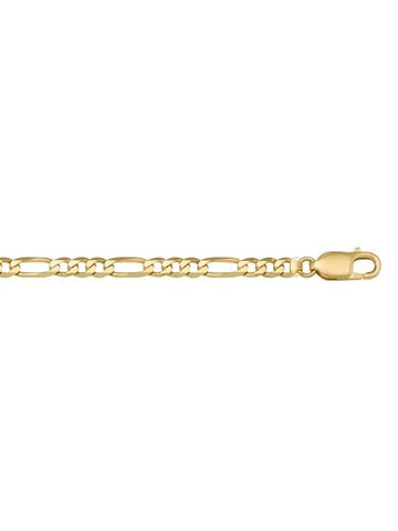 10k, 14k, 18k Yellow Gold Figaro Link 7.1 mm Italian Chain