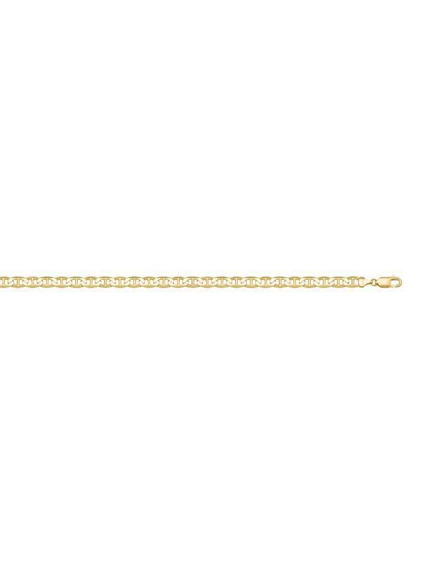 10, 14, 18 Karat Yellow Gold Flat Anchor 2.6 mm Italian Bracelet