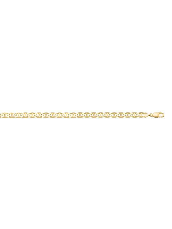 10, 14, 18 Karat Yellow Gold Flat Anchor 3.0 mm Italian Bracelet