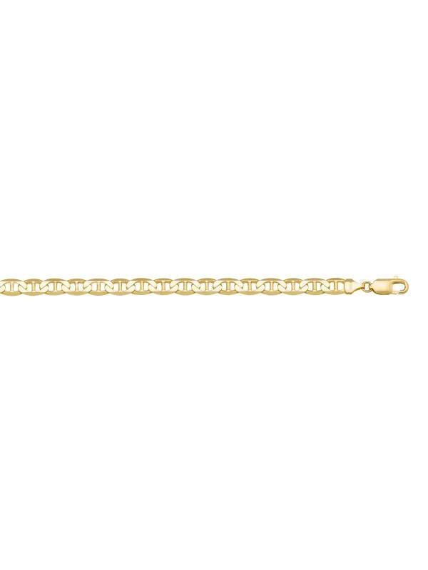 10K, 14K, 18K Yellow Gold Flat Anchor 3.8 mm Italian Bracelet