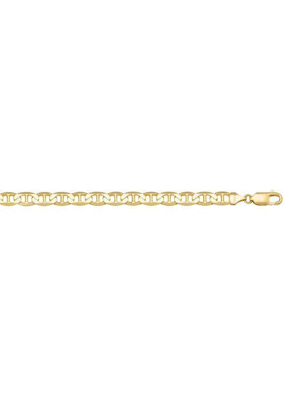 10K, 14K, 18K Yellow Gold Flat Anchor 4.6 mm Italian Chain