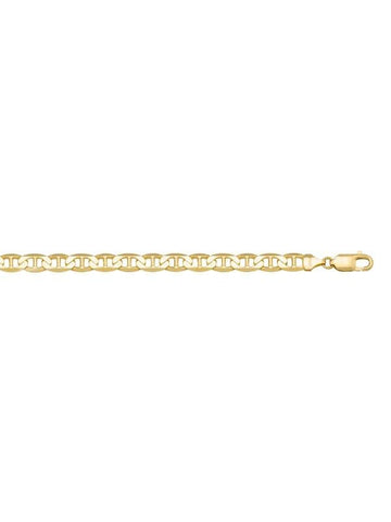 10k, 14k, 18k Yellow Gold Flat Anchor 4.6 mm Italian Bracelet
