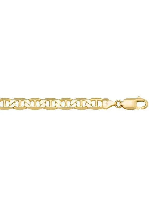 10K, 14K, 18K Yellow Gold Flat Anchor 7.5 mm Italian Chain