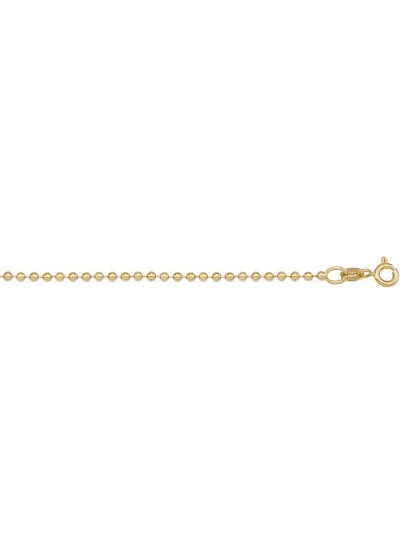 14K, 18K Yellow Bead 1.2 mm Italian Chain