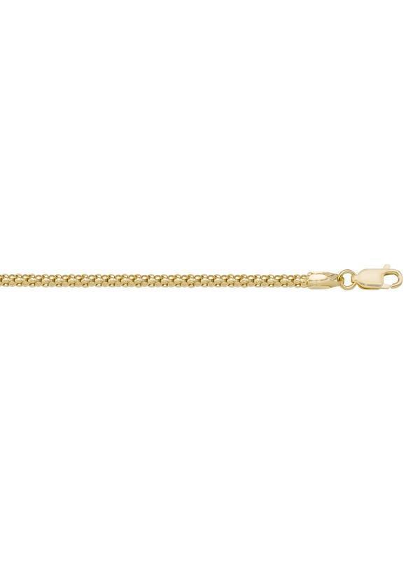 14, 18K Yellow Gold PopCorn 1.8 mm Italian Chain