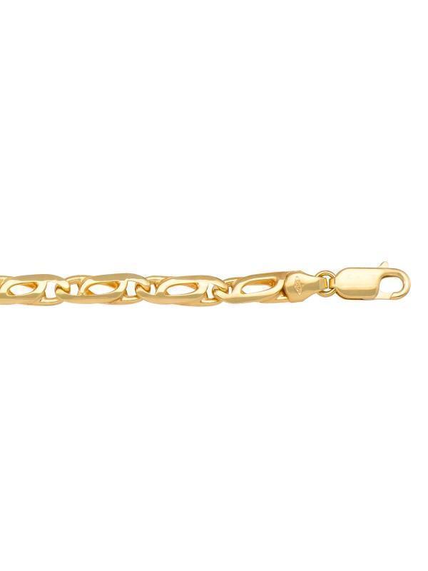 10K, 14K, 18K Yellow Gold Tiger Eye 5.5 mm Italian Chain