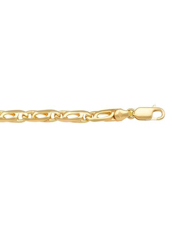 10K, 14K, 18K Yellow Gold Tiger Eye 5.5 mm Italian Bracelet