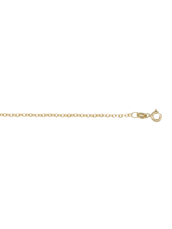 10K, 14K, 18K Yellow Gold Open Cable 1.0 mm Italian Chain