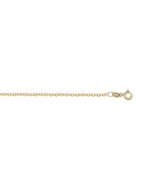 10K Yellow Gold Open Cable 1.5 mm Light Plated Italian Chain