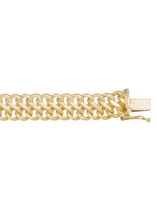 14, 18 Karat Yellow Gold Saduza 12.5 mm Italian Bracelet