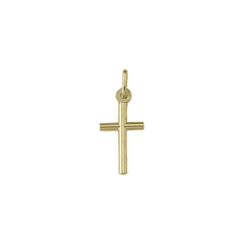 10K, 14K, 18K Yellow Gold Religious Classic Italian Cross Pendant