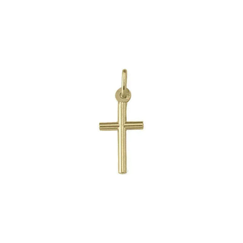 10K, 14K, 18K Yellow Gold Religious Classic Italian Cross Pendant