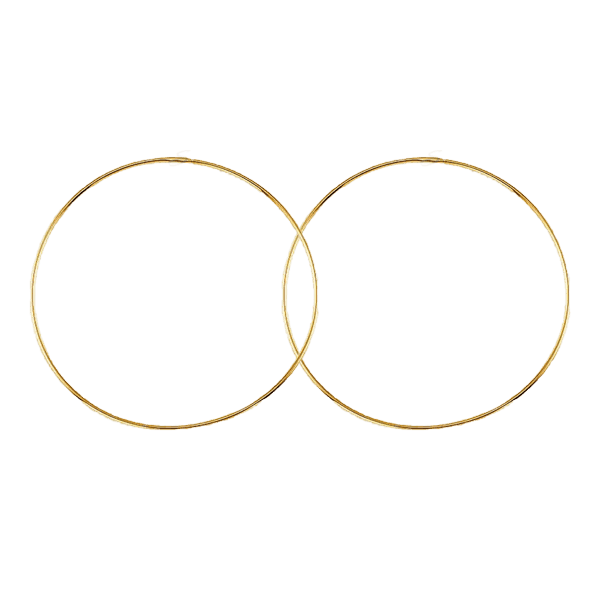 10K Yellow Gold 52mm Sleeper Earrings