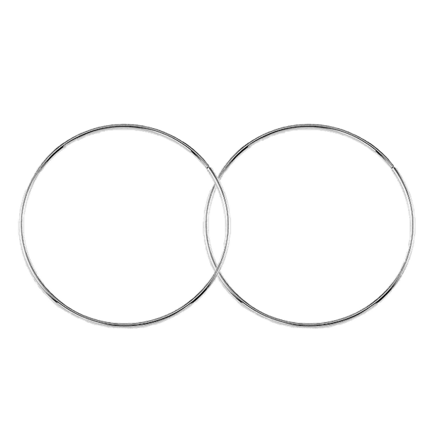 10K White Gold 42mm Sleeper Earrings